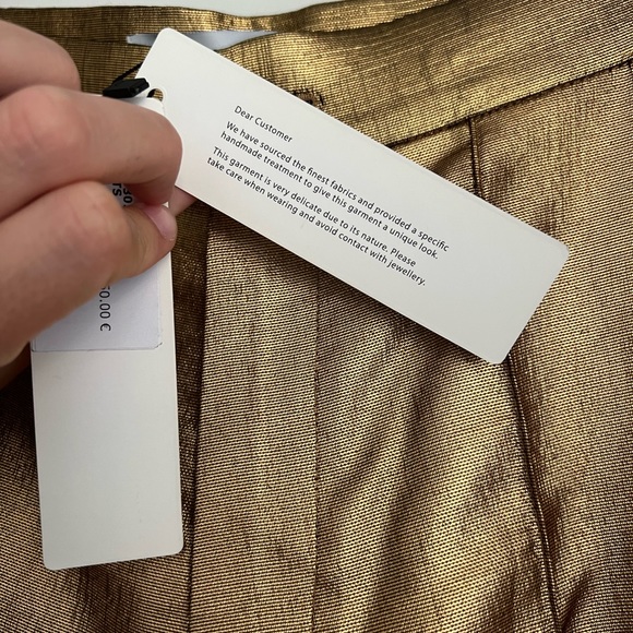 NWT Dice Kayek Gold Tapered Black Side Stripe Trousers - Size 6 - Picture 10 of 12